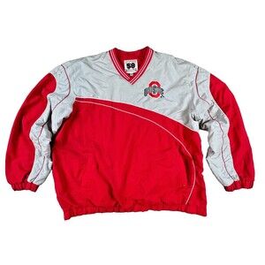 58 Sports Ohio State Buckeyes Lined Pullover Adult 3XL SIDE ZIPPER 2 Pockets